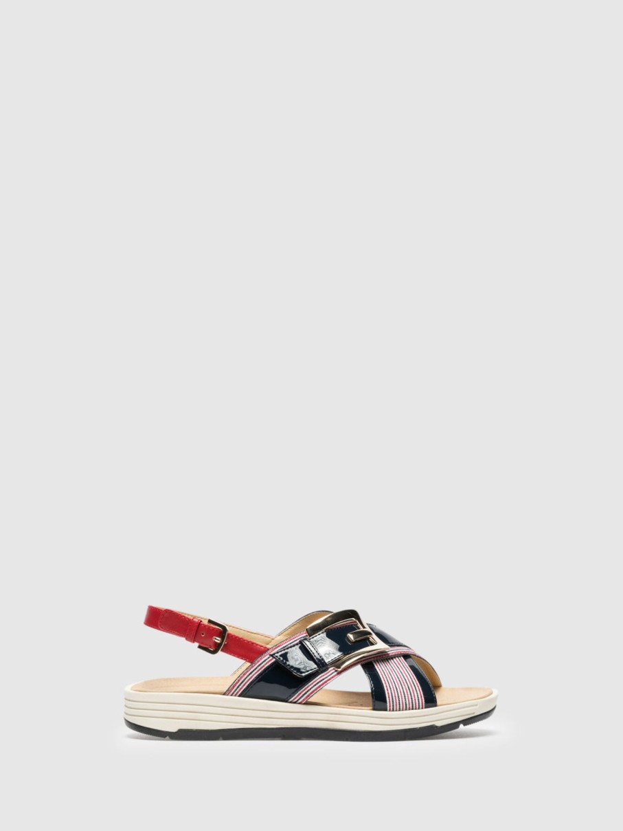 Mulher Geox Sandalias | Sandalias Com Tiras Cruzadas Em Multicolor