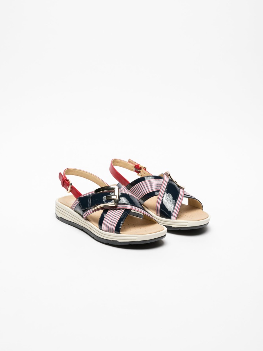 Mulher Geox Sandalias | Sandalias Com Tiras Cruzadas Em Multicolor