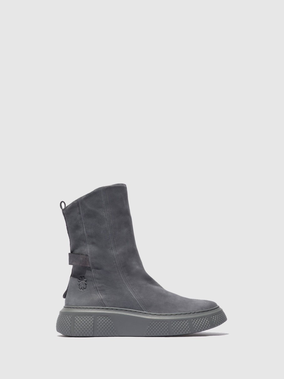 Mulher Fly London Botas | Botas Com Fecho Esen485Fly Sorano Blue Grey