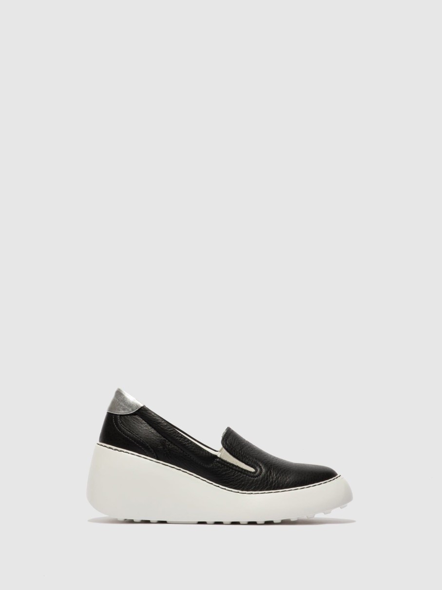 Mulher Fly London Tenis | Tenis Slip-On Deca459Fly Britoblack