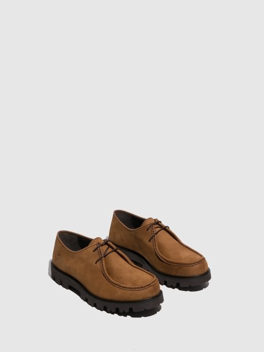 Homem Fungi Sapatos | Sapatos Com Atacadores Em Camel