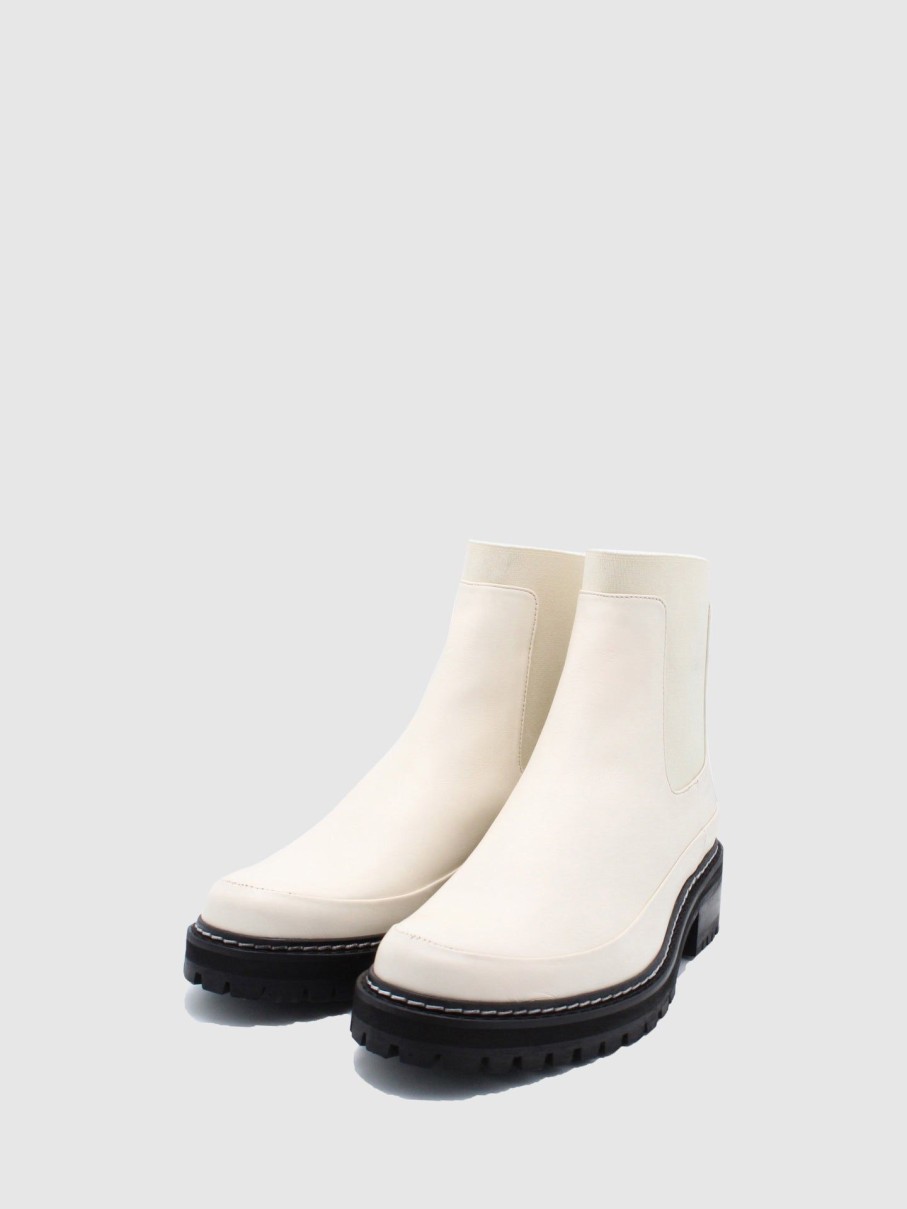 Mulher JJ Heitor Botas | Botas Chelsea Em Branco