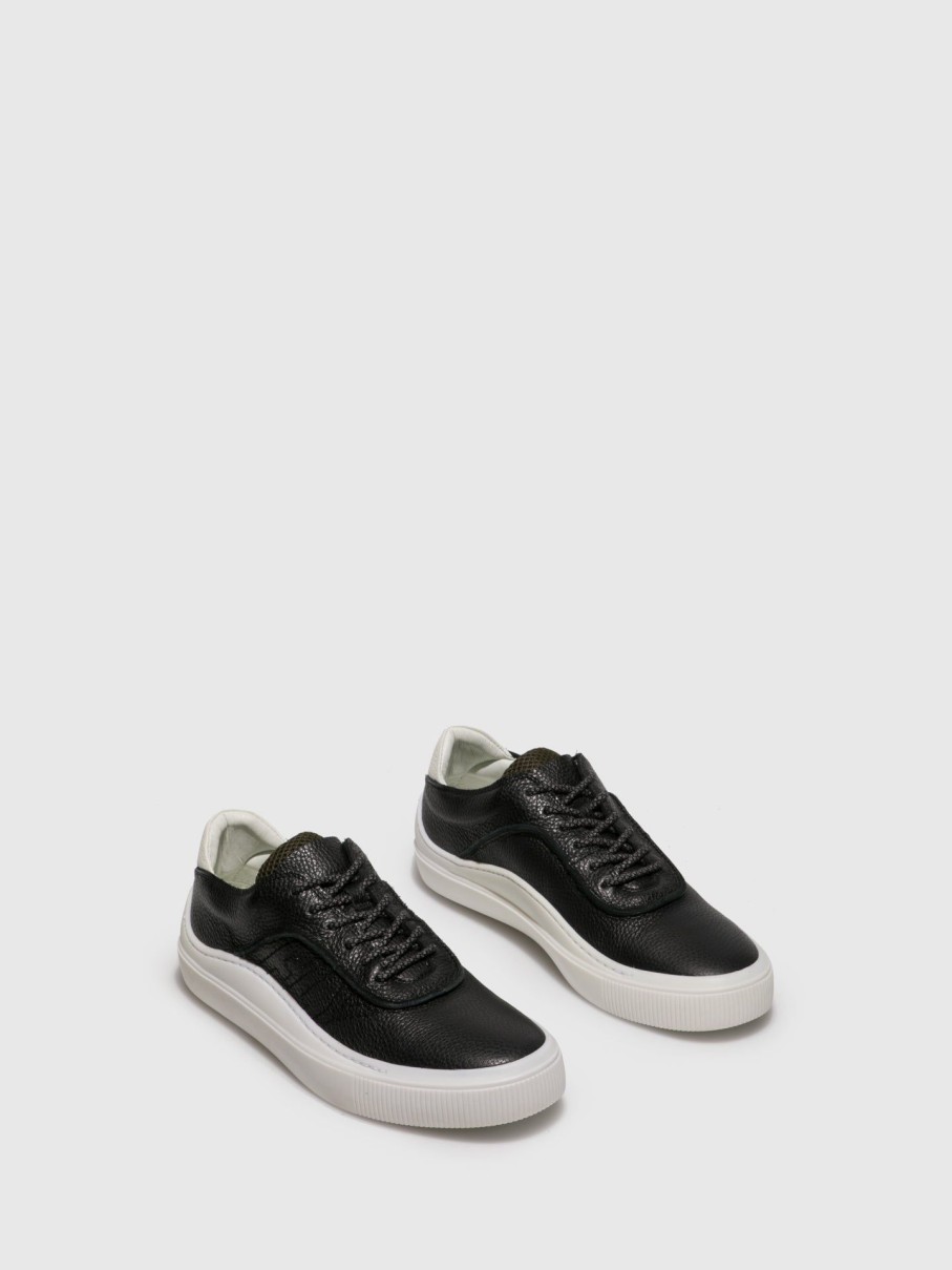 Homem Fly London Tenis | Tenis Com Atacadores Em Preto