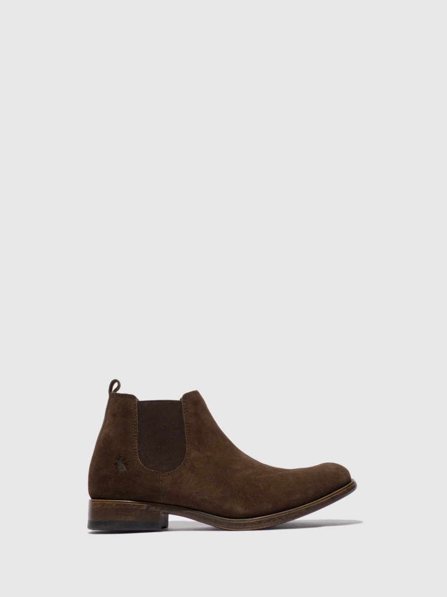 Homem Fly London Botins | Botins Chelsea Mezo559Fly Sludge