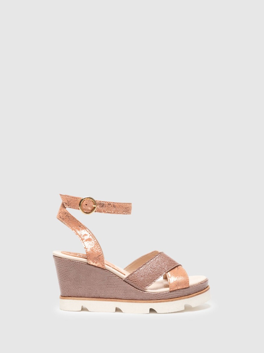 Mulher Foreva Sandalias | Sandalias De Cunha Em Rosa