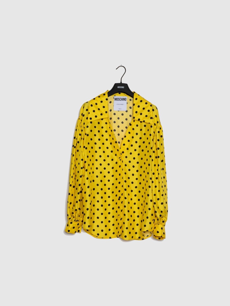 Mulher Moschino | Camisa Com Bolas Em Amarelo E Preto