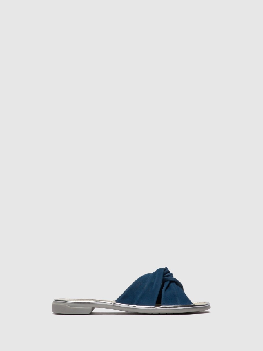 Mulher Fly London Mules | Mules Rasas Ceko187Fly Blue