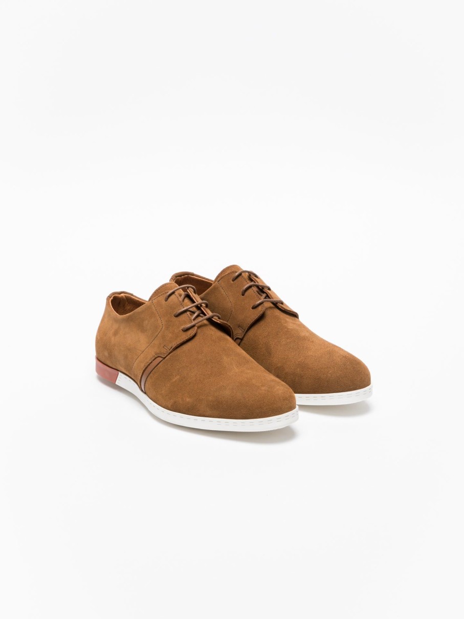 Homem Foreva Sapatos | Sapatos Com Atacadores Em Camel