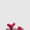 Mulher Softinos Sandalias | Sandalias Com Velcro Kiva530Sof Red