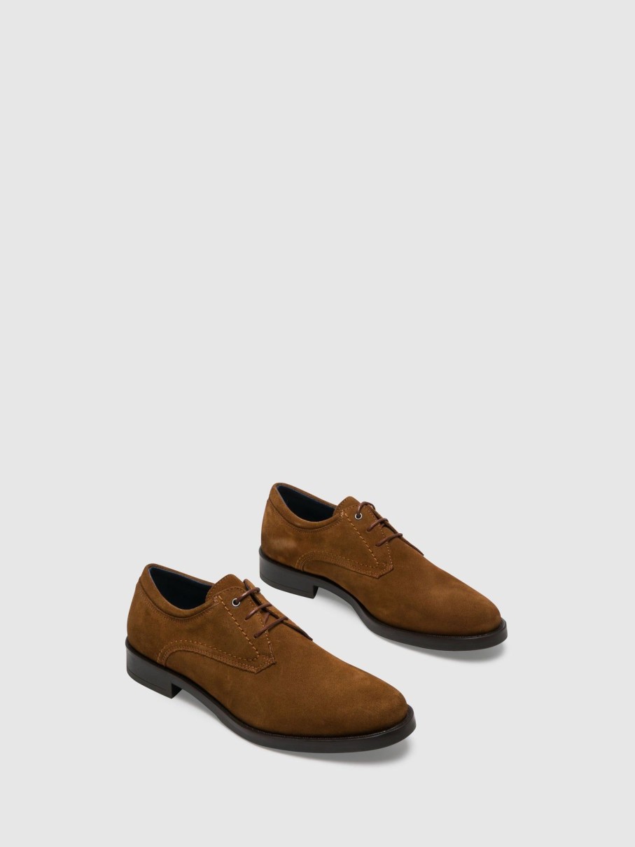 Homem Foreva Sapatos | Sapatos Com Atacadores Em Camel