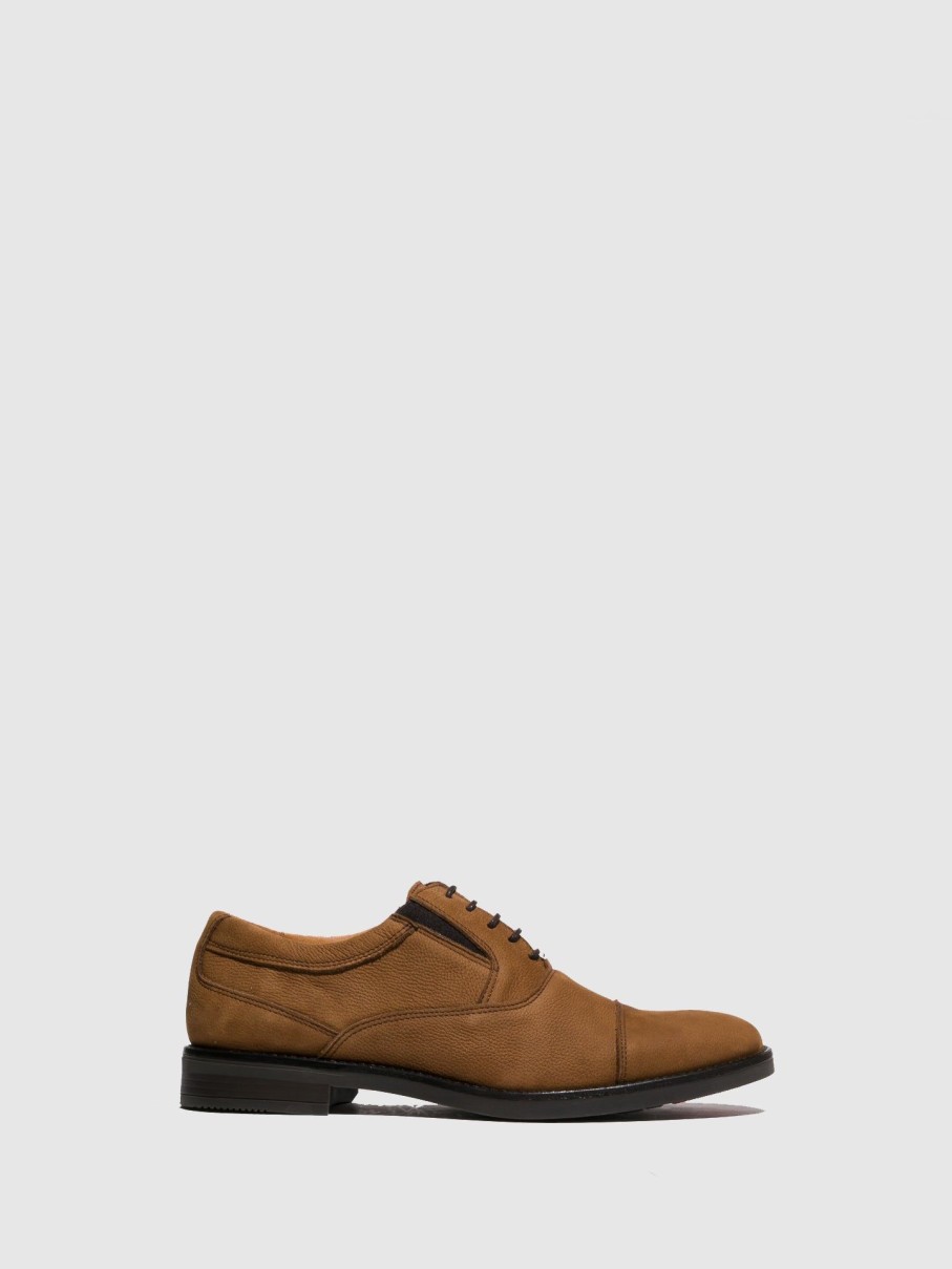 Homem Foreva Sapatos | Sapatos Com Atacadores Em Camel