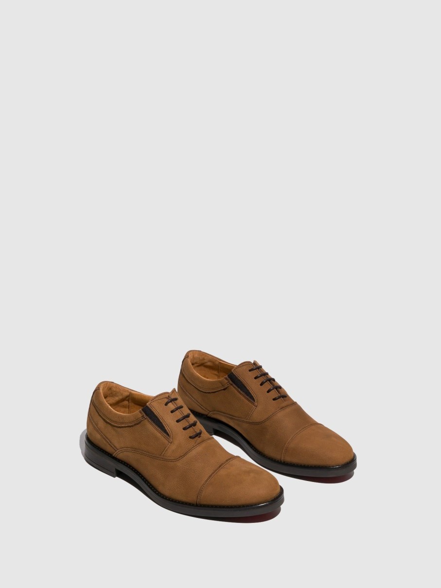 Homem Foreva Sapatos | Sapatos Com Atacadores Em Camel