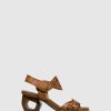 Mulher Hispanitas Sandalias | Sandalias De Salto Grosso Em Camel