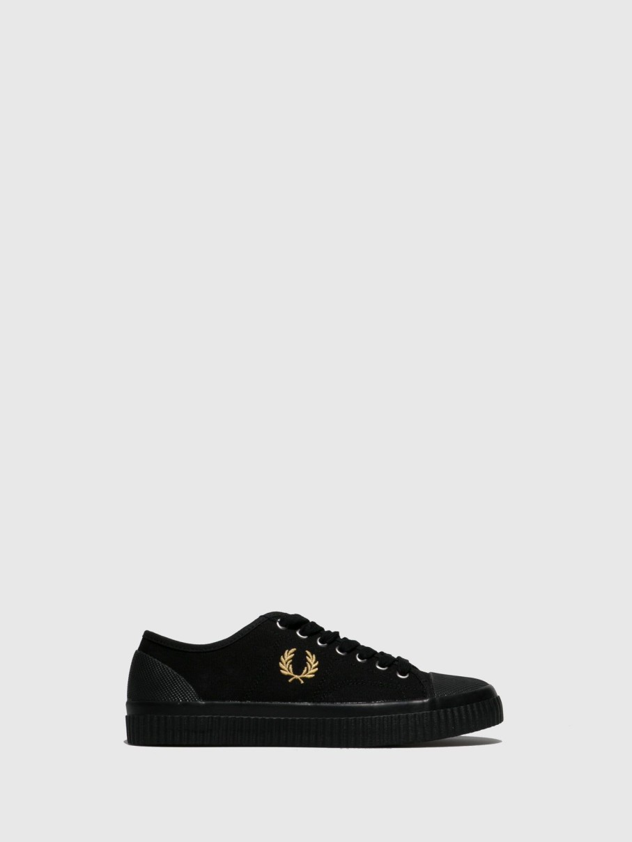 Homem Fred Perry Tenis | Tenis Com Atacadores Em Preto