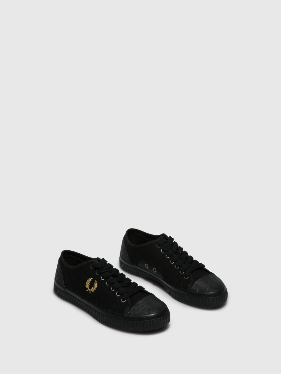 Homem Fred Perry Tenis | Tenis Com Atacadores Em Preto