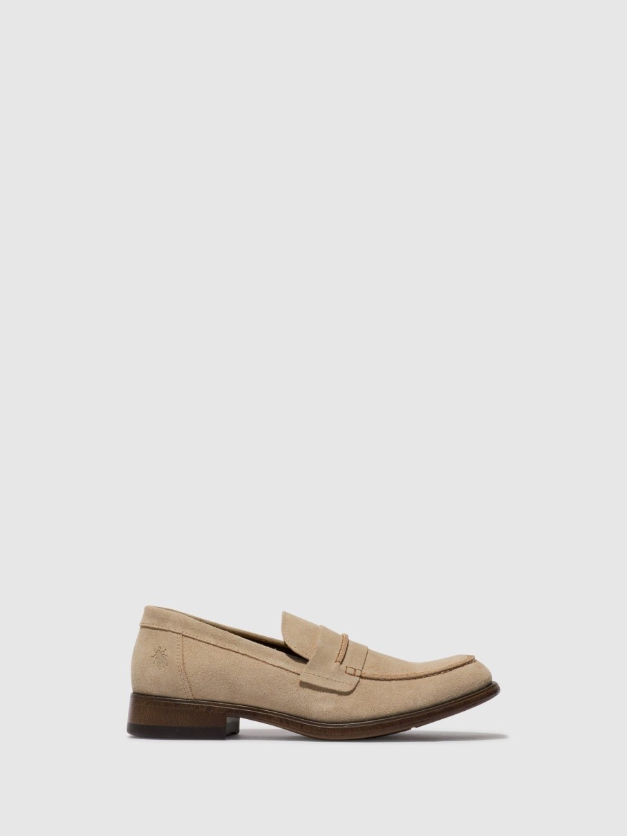 Homem Fly London Sapatos | Sapatos Slip-On Mind862Fly Beige