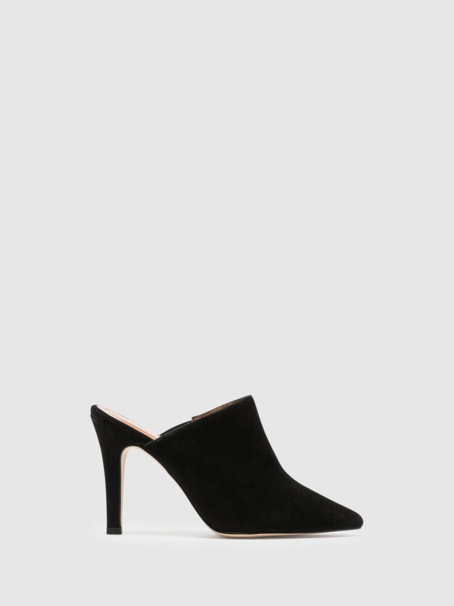 Mulher Foreva Mules | Mules Pontiagudas Em Preto