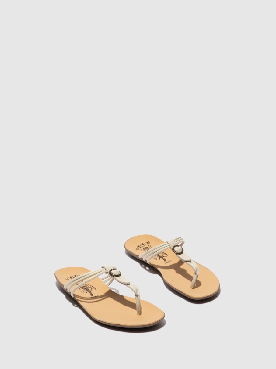 Mulher Fly London Sandalias | Sandalias De Dedo Mous755Fly Ciervooffwhite