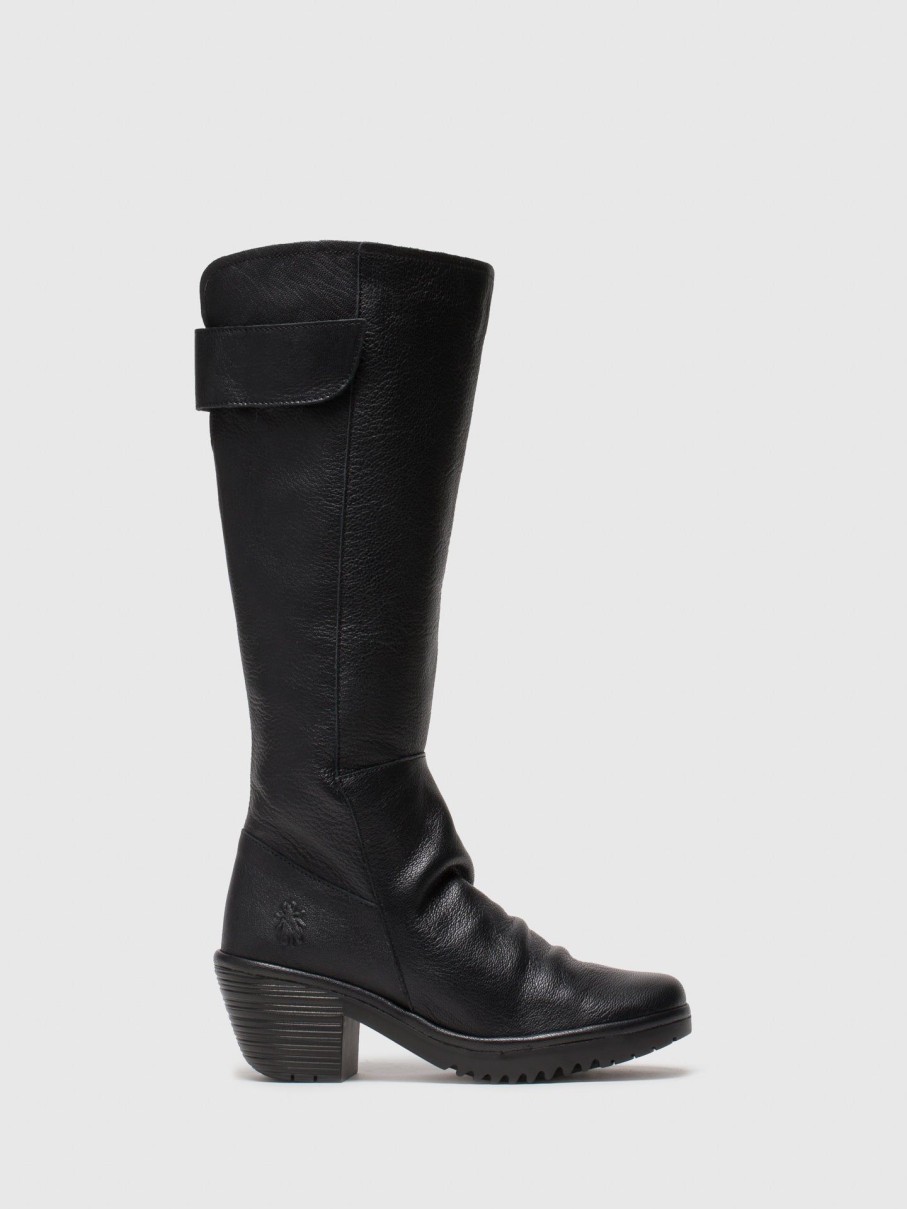 Mulher Fly London Botas | Botas Com Fecho Em Preto