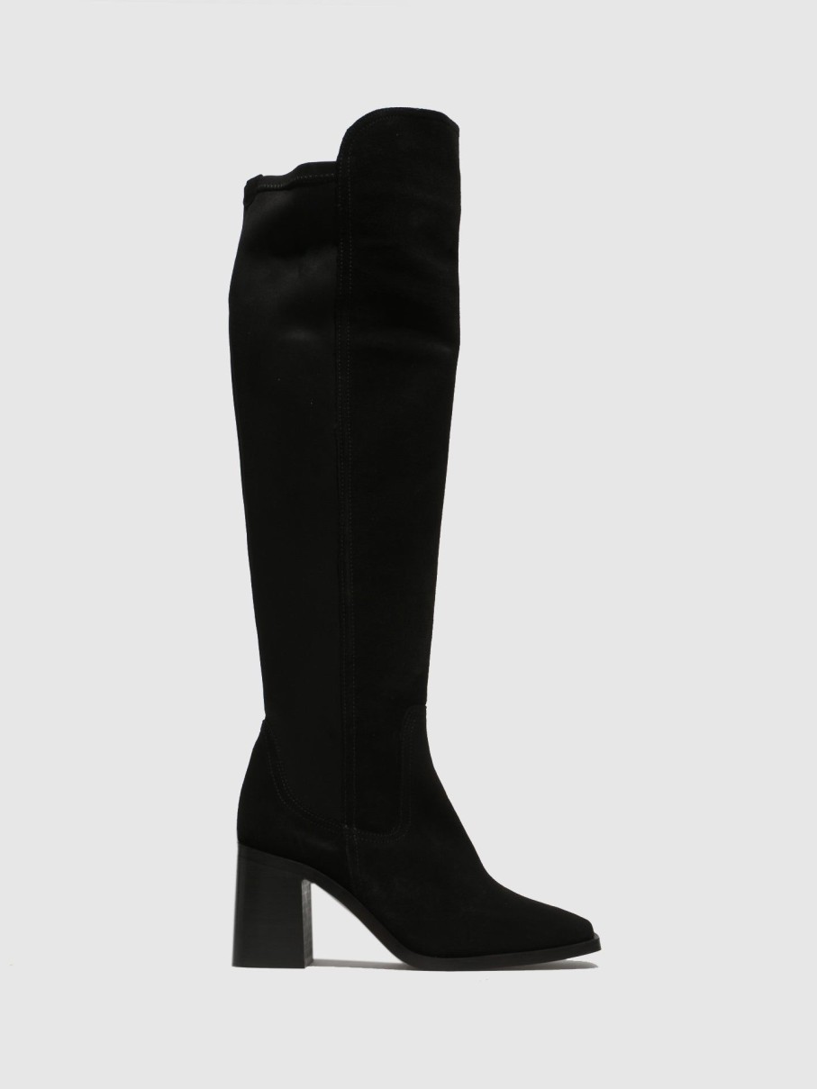 Mulher Foreva Botas | Botas Acima Do Joelho Em Preto