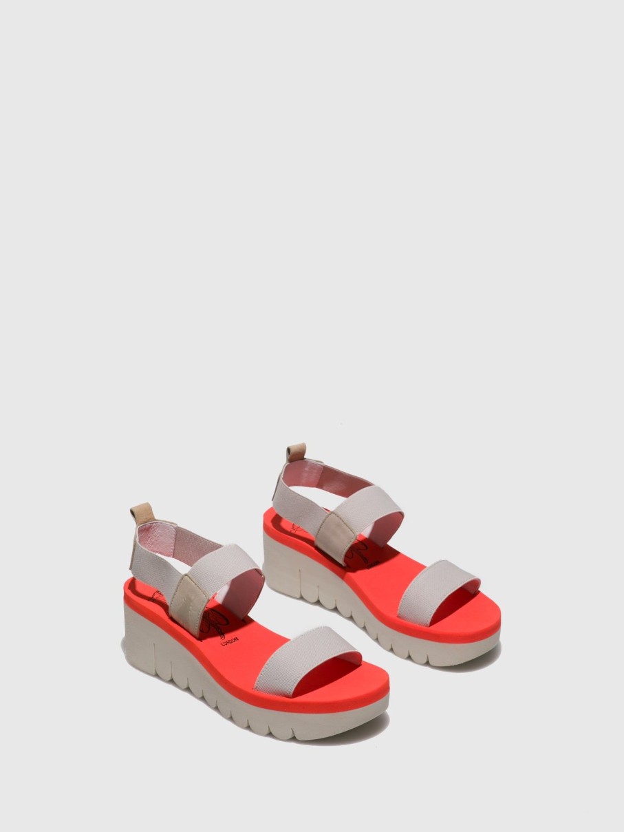 Mulher Fly London Sandalias | Sandalias Com Tira No Calcanhar Yaci594Fly Lightgray