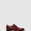 Mulher Fly London Sapatos | Sapatos Com Atacadores Raft041Fly Croco Red