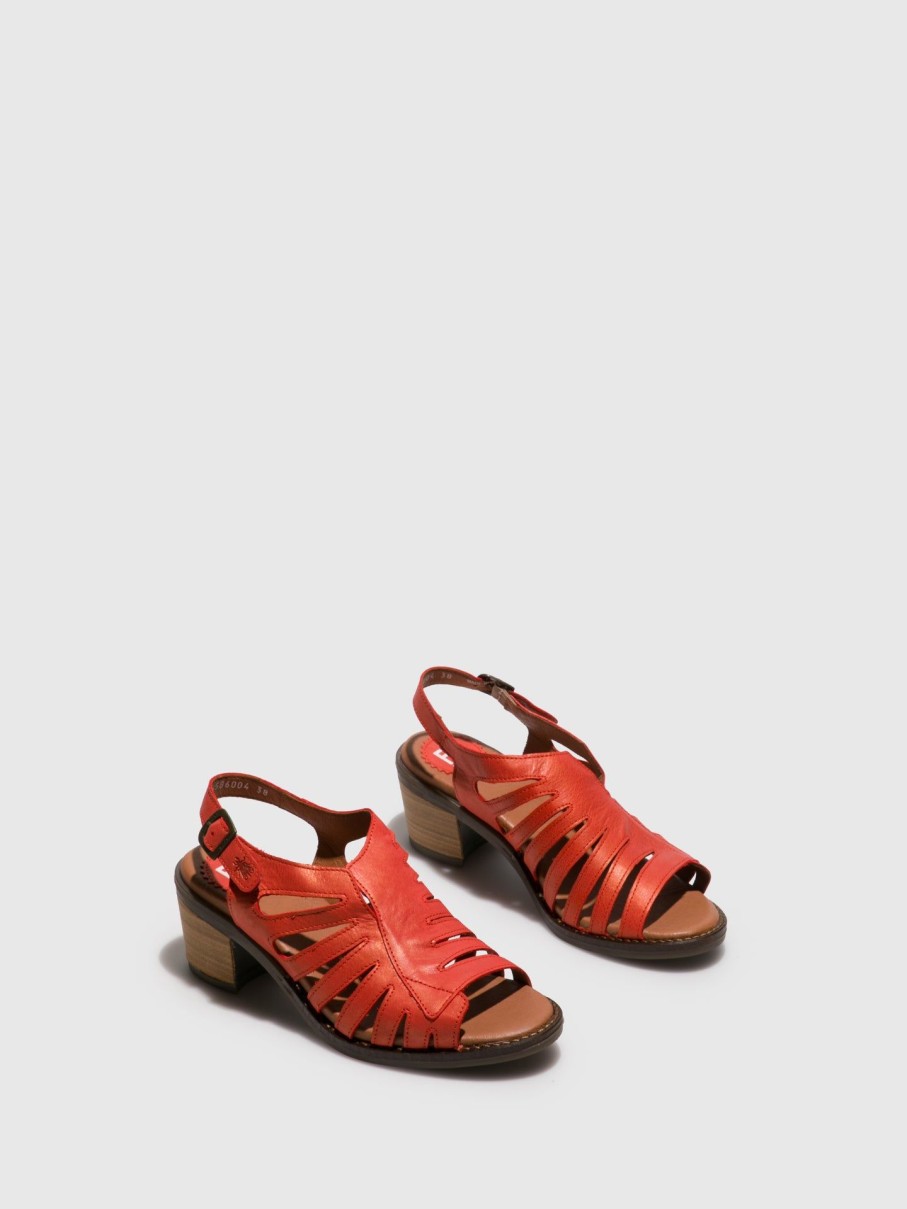 Mulher Fly London Sandalias | Sandalias Abertas Zena586Fly Orange