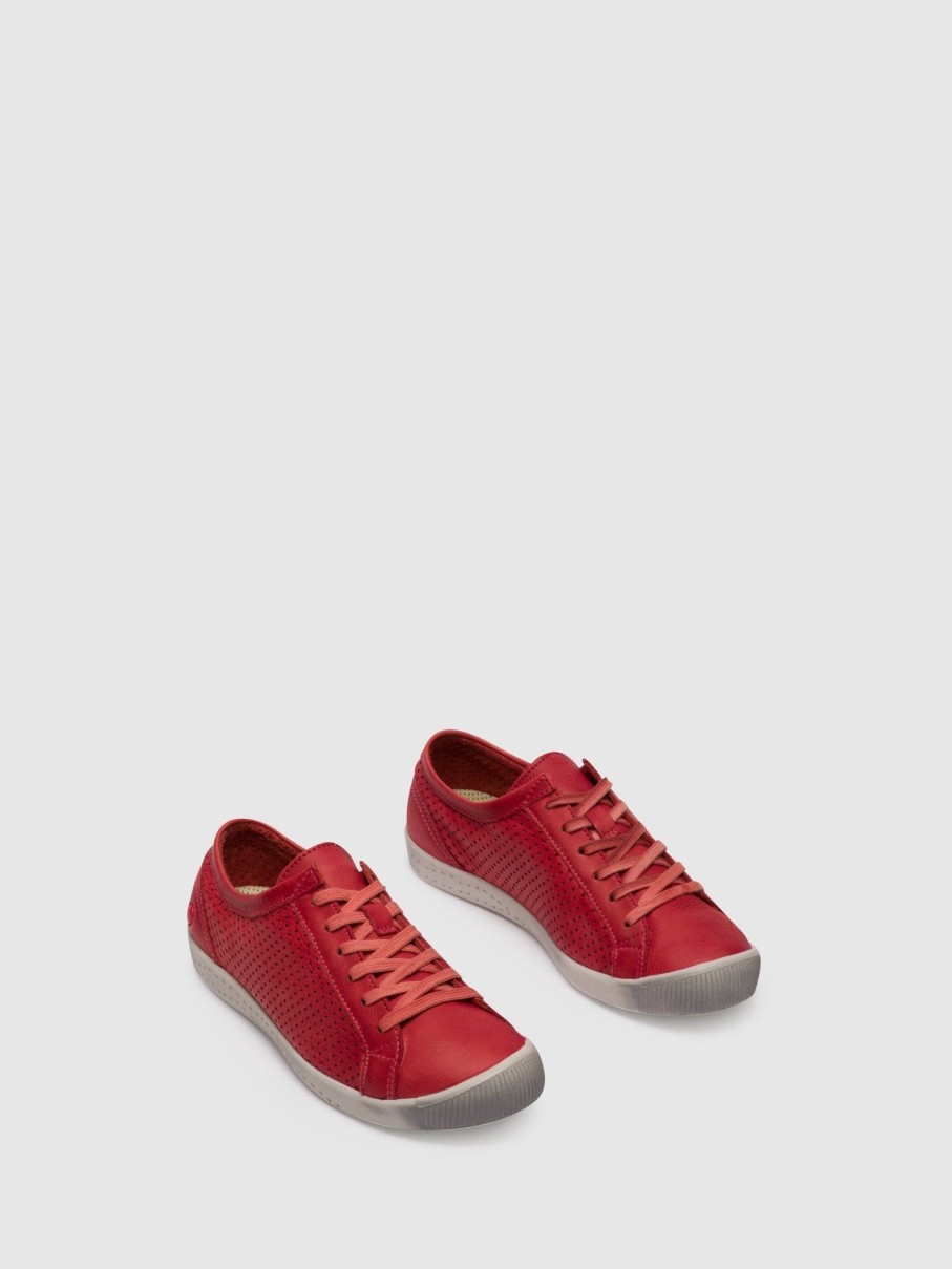 Mulher Softinos Tenis | Tenis Com Atacadores Ica388Sof Red