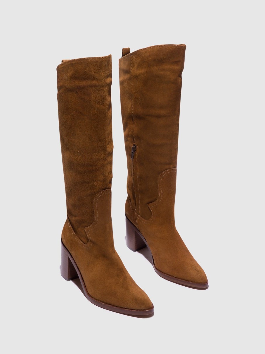 Mulher Foreva Botas | Botas Com Fecho Em Camel