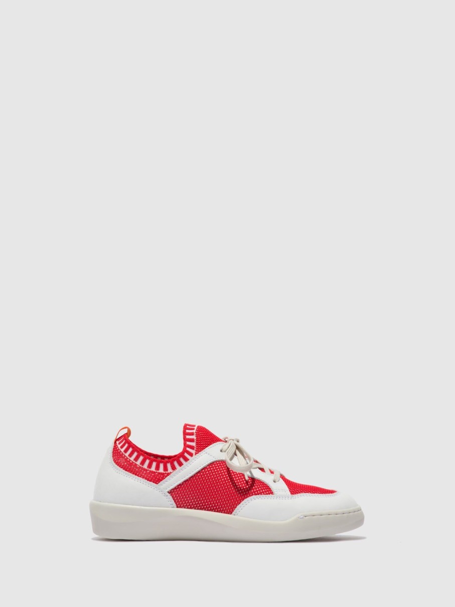 Mulher Softinos Tenis | Tenis Com Atacadores Beae565Sof Red/White