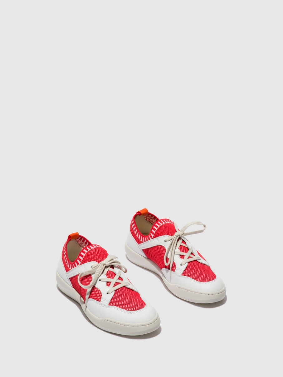 Mulher Softinos Tenis | Tenis Com Atacadores Beae565Sof Red/White