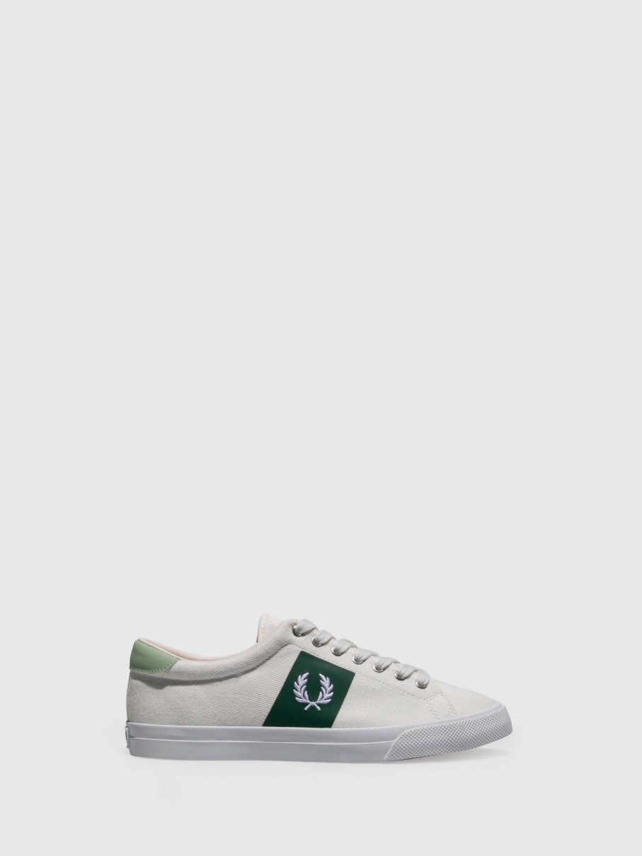 Homem Fred Perry Tenis | Tenis Com Atacadores Em Bege