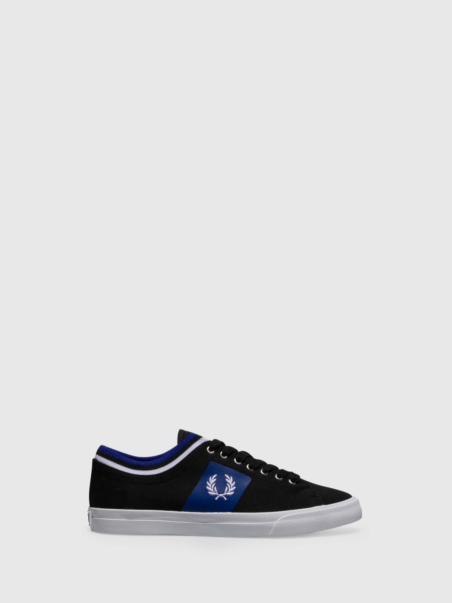 Homem Fred Perry Tenis | Tenis Com Atacadores Em Preto