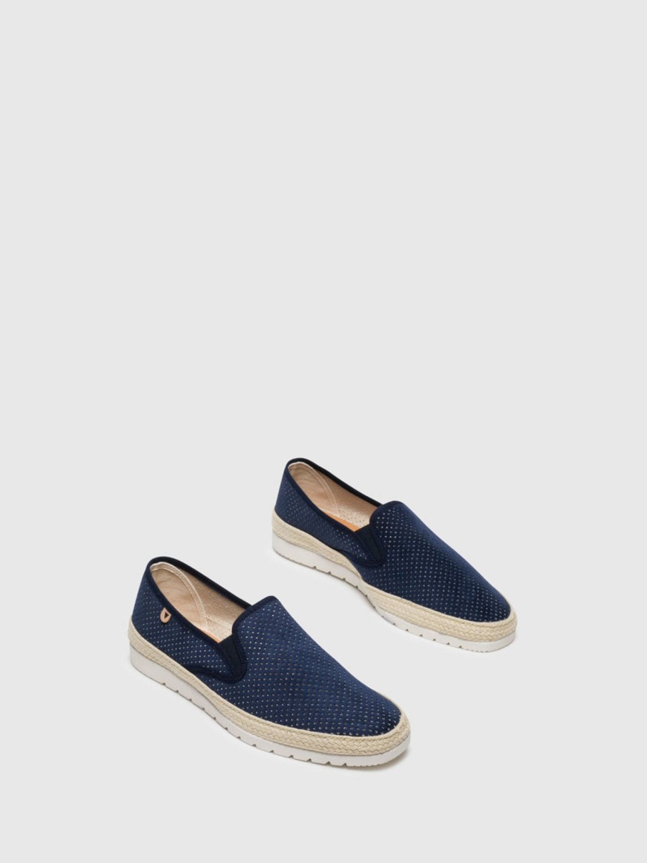 Homem Verbenas Tenis | Tenis Slip-On Em Azul