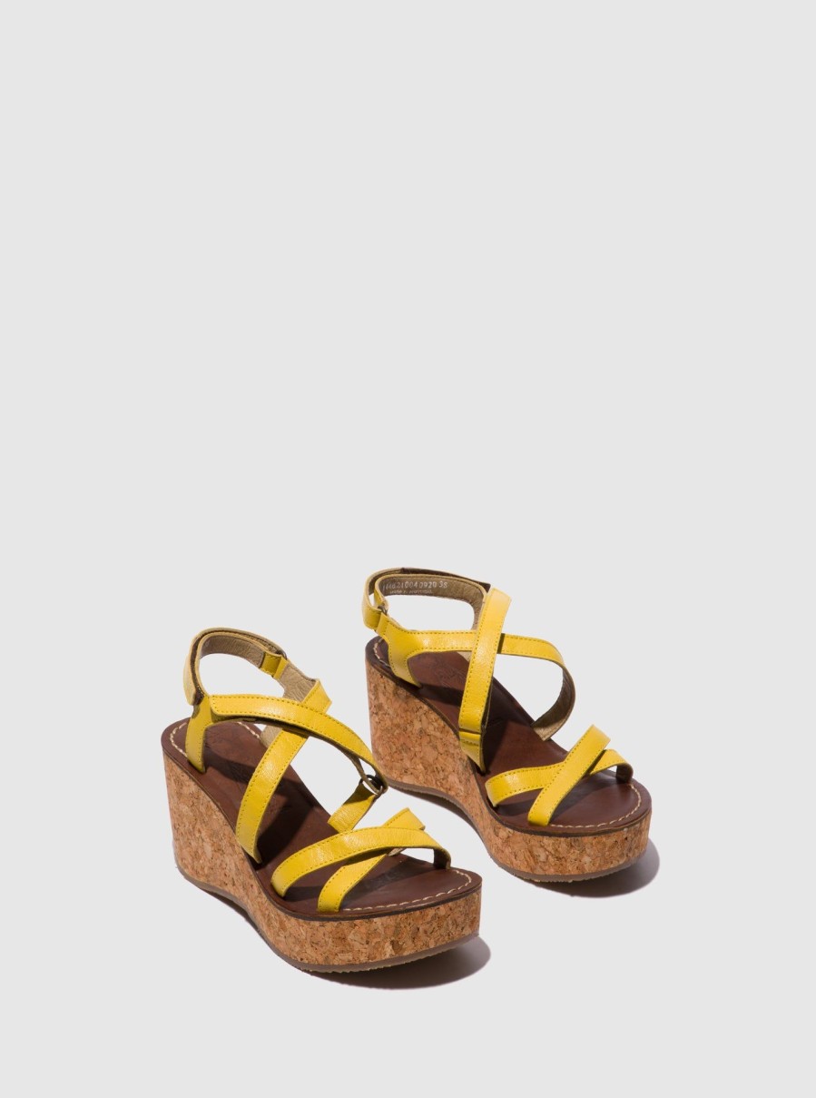 Mulher Fly London Sandalias | Sandalias Com Tiras Gope621Fly Bright Yellow