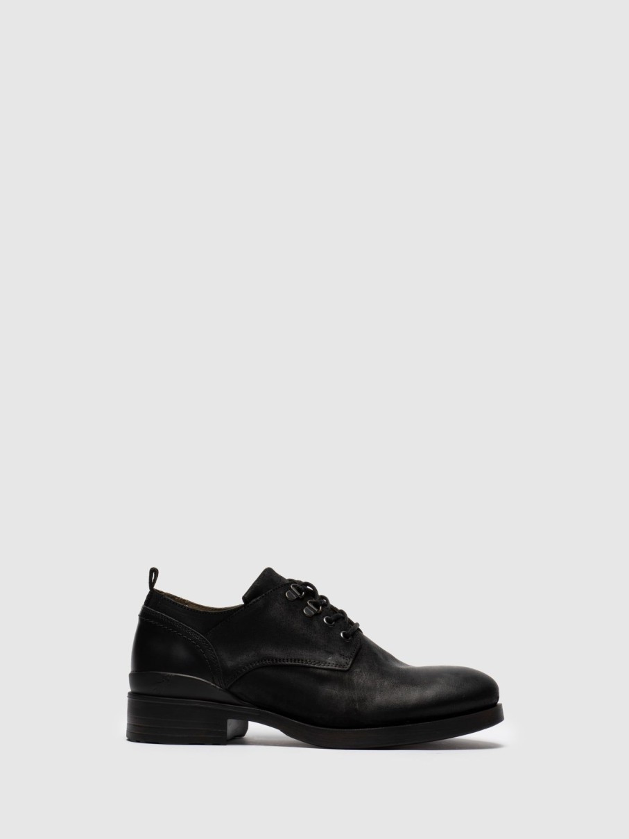 Homem Fly London Sapatos | Sapatos Com Atacadores Em Preto