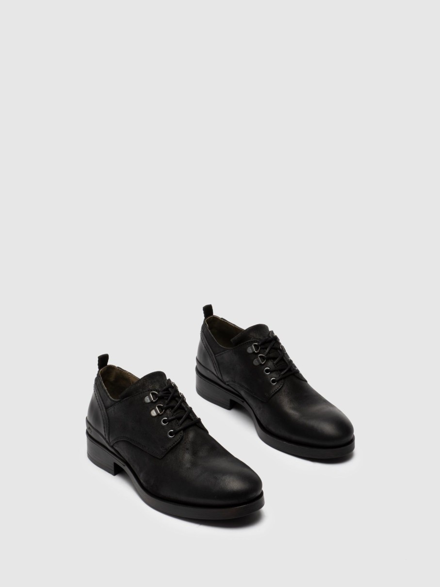 Homem Fly London Sapatos | Sapatos Com Atacadores Em Preto