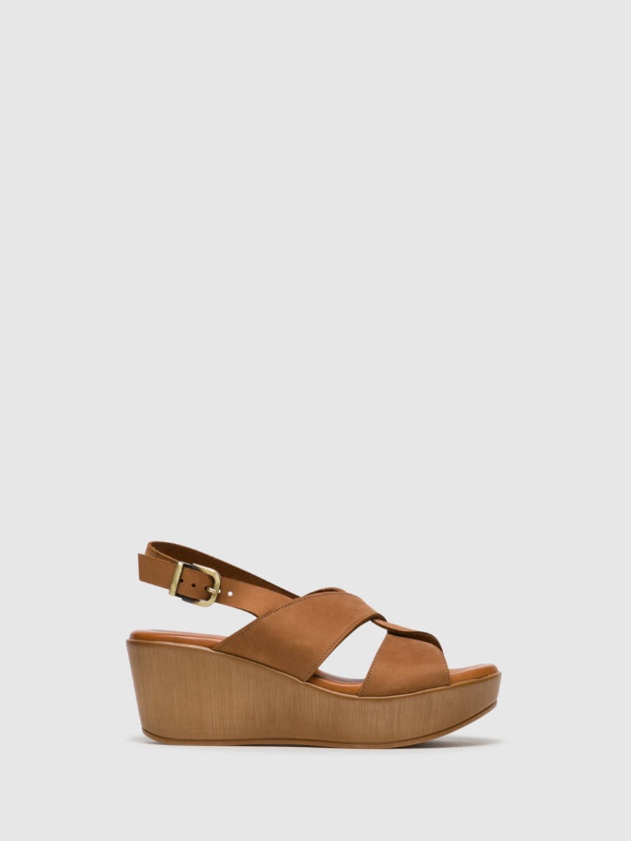 Mulher Foreva Sandalias | Sandalias Com Fivela Em Castanho