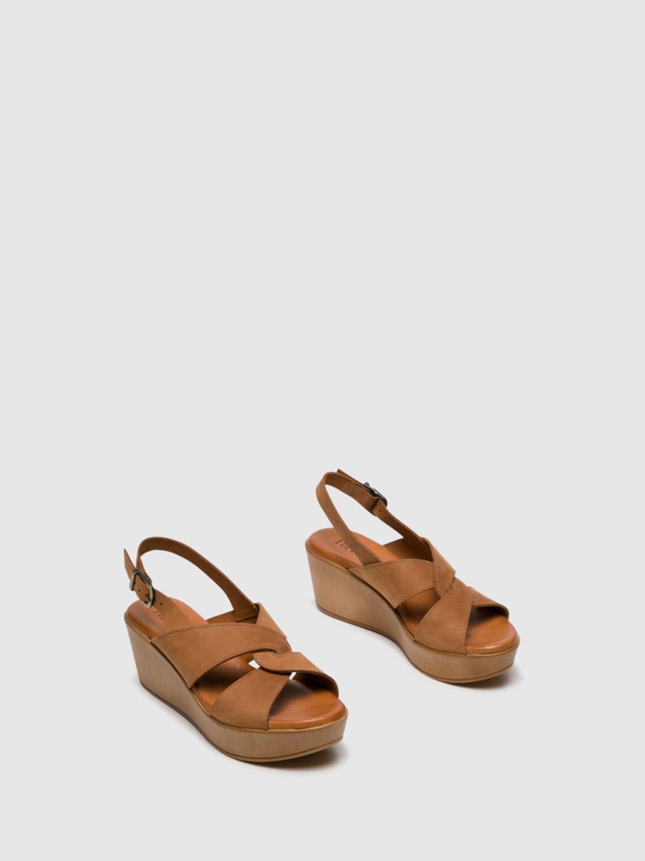 Mulher Foreva Sandalias | Sandalias Com Fivela Em Castanho