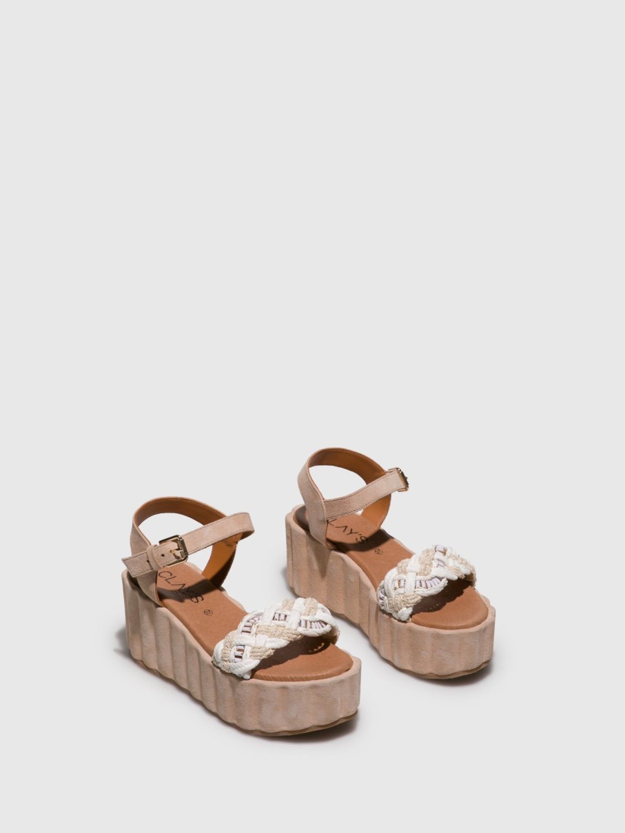 Mulher Clay's Sandalias | Sandalias De Plataforma Em Branco