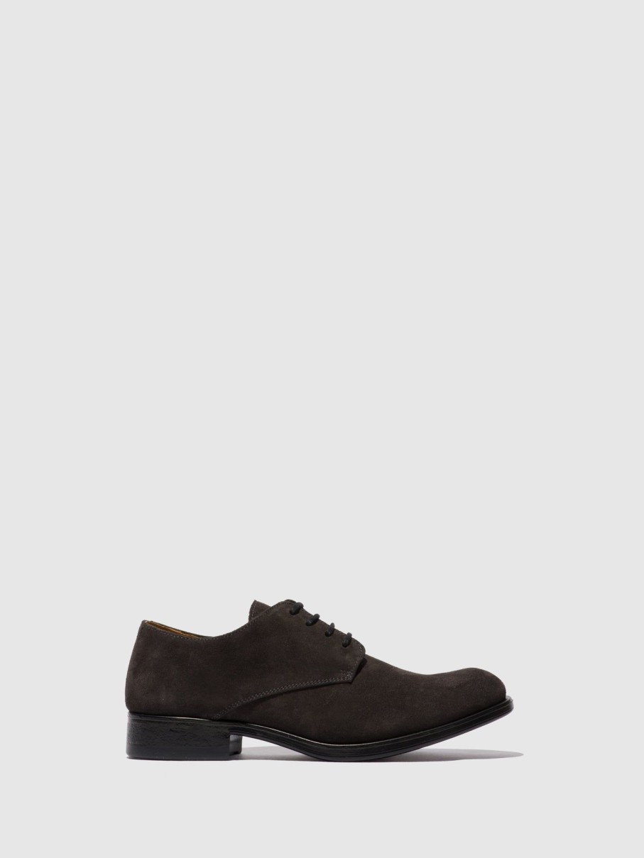 Homem Fly London Sapatos | Sapatos Com Atacadores Merl613Fly Anthracite