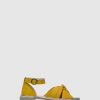 Mulher Fly London Sandalias | Sandalias Com Tira No Tornozelo Cofa167Fly Yellow