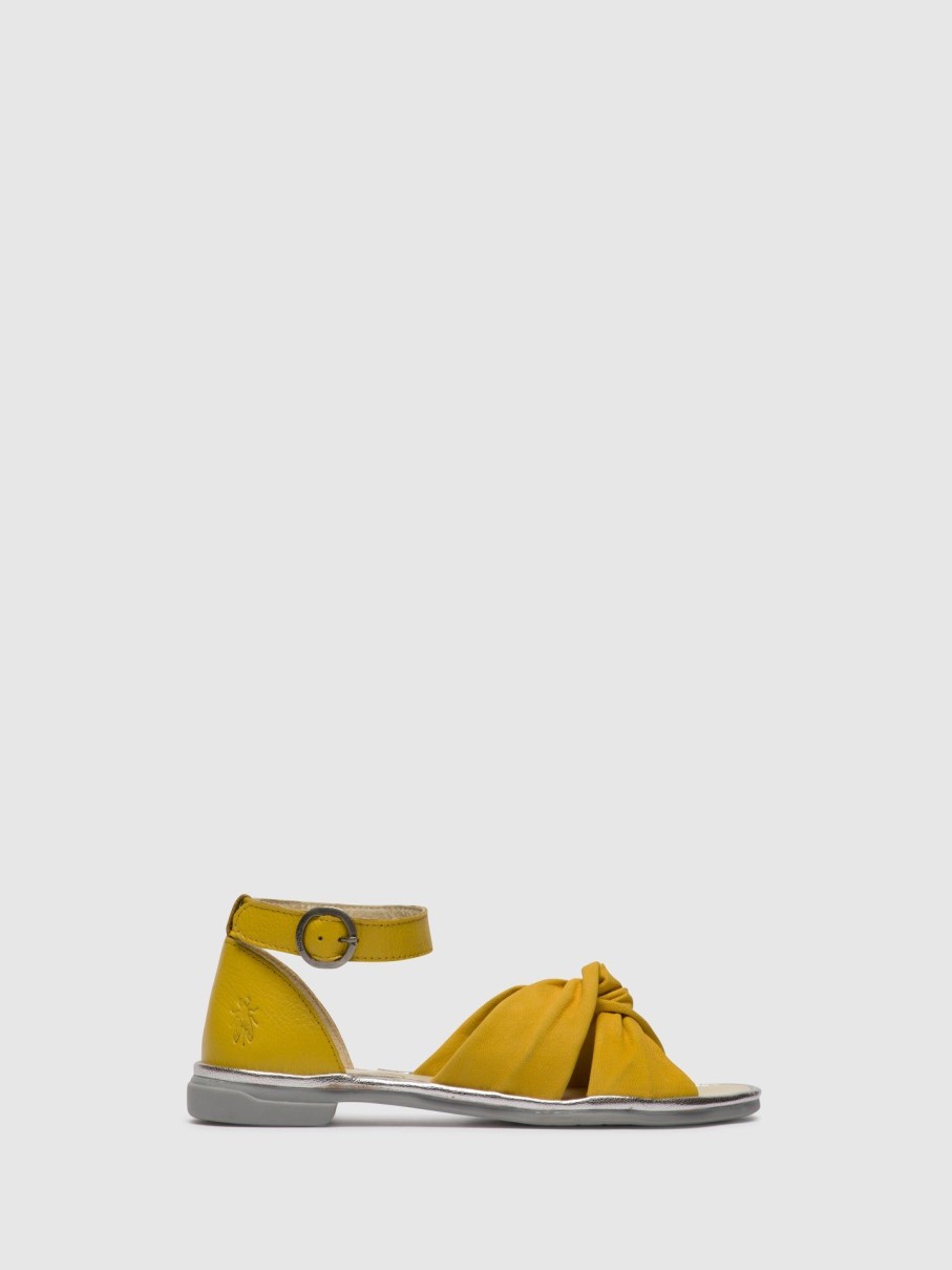 Mulher Fly London Sandalias | Sandalias Com Tira No Tornozelo Cofa167Fly Yellow