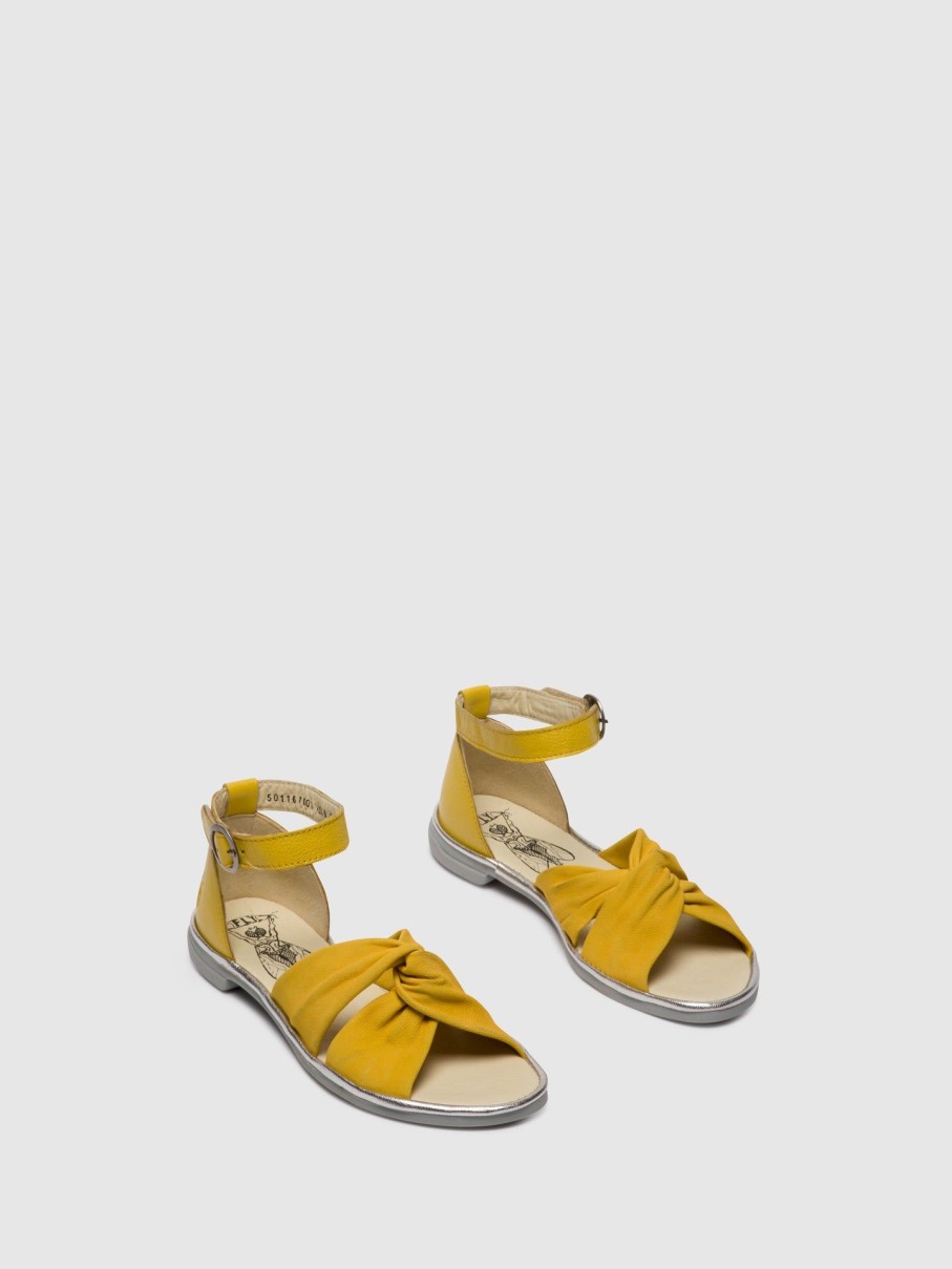 Mulher Fly London Sandalias | Sandalias Com Tira No Tornozelo Cofa167Fly Yellow