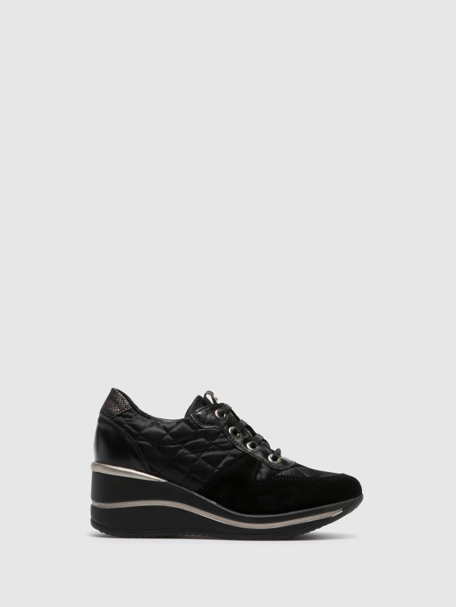 Mulher Foreva Tenis | Tenis De Cunha Em Preto