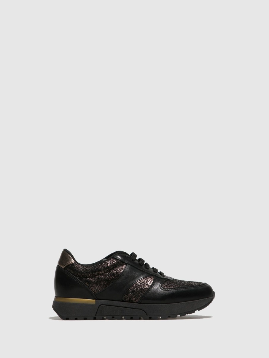 Mulher Foreva Tenis | Tenis Com Atacadores Em Preto