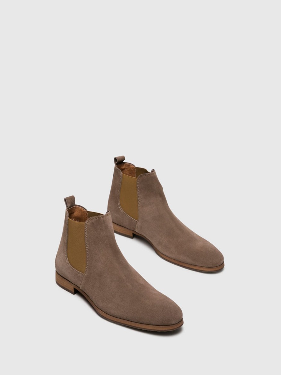 Homem Fly London Botins | Botins Chelsea Em Taupe