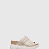 Mulher Fly London Mules | Mules Abertas A Frente Suze582Fly White