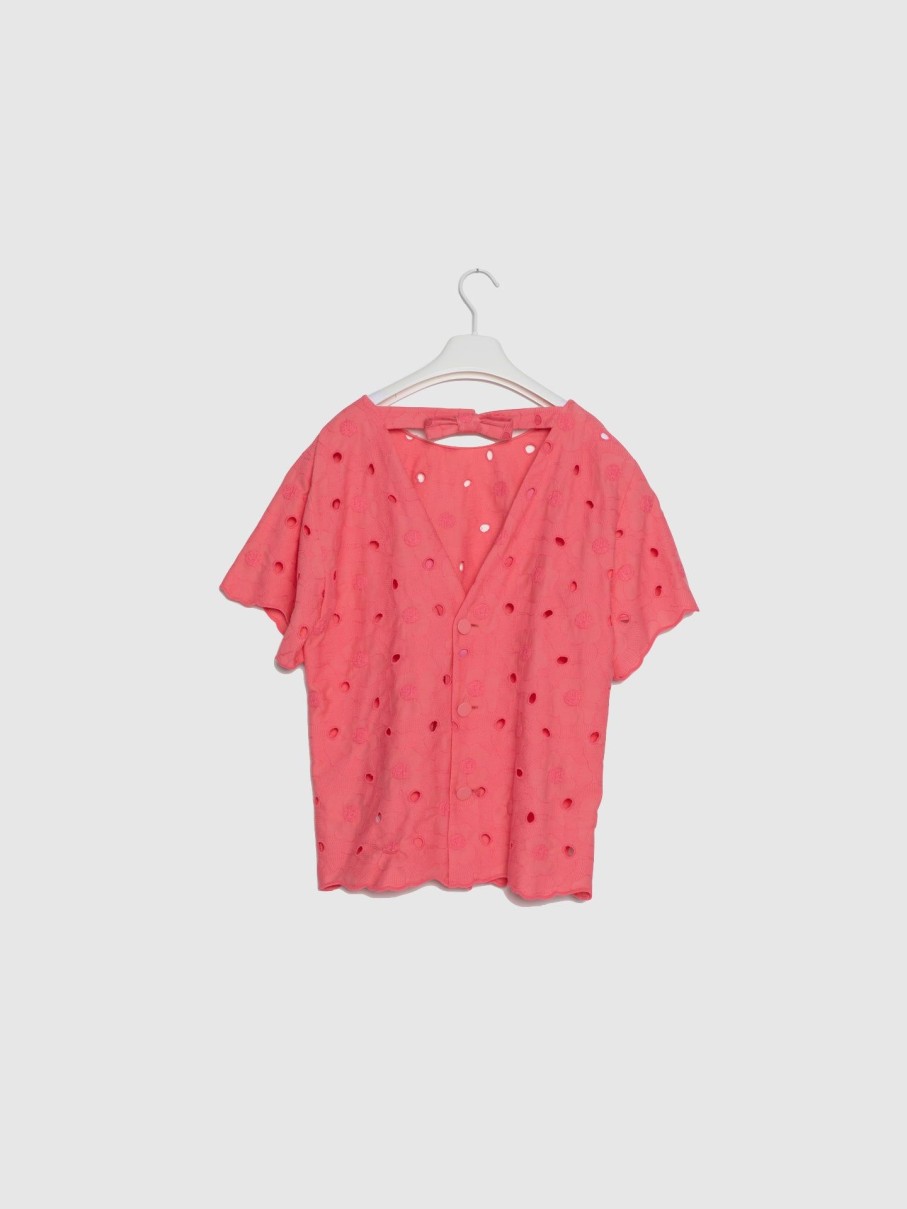 Mulher Vivetta | Blusa Com Bordado Em Rosa