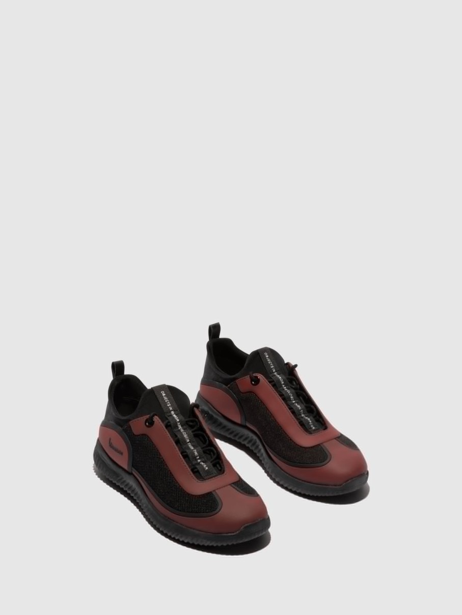 Homem Vespa Sapatos | Sapatos Com Atacadores Em Vermelho Preto